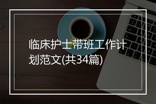 临床护士带班工作计划范文(共34篇)