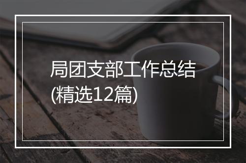 局团支部工作总结(精选12篇)