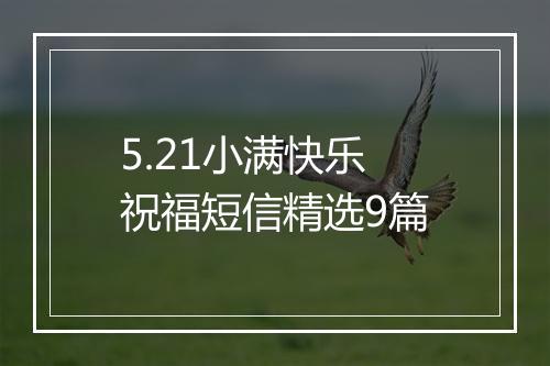 5.21小满快乐祝福短信精选9篇