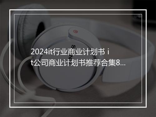 2024it行业商业计划书 it公司商业计划书推荐合集8篇