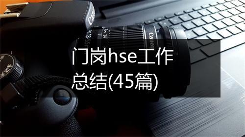 门岗hse工作总结(45篇)