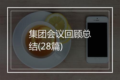 集团会议回顾总结(28篇)