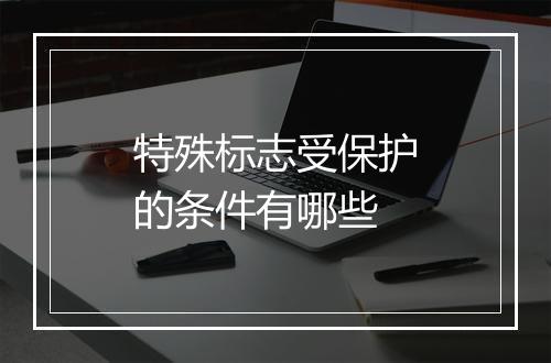 特殊标志受保护的条件有哪些