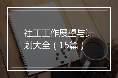 社工工作展望与计划大全（15篇）