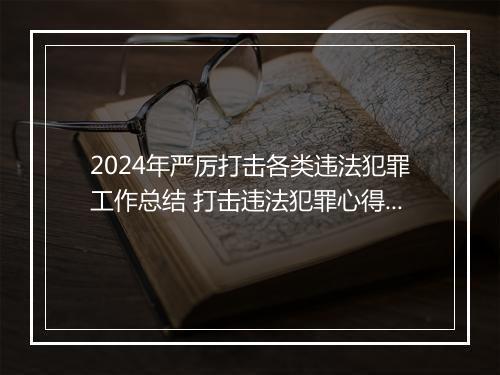 2024年严厉打击各类违法犯罪工作总结 打击违法犯罪心得体会(五篇)
