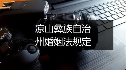 凉山彝族自治州婚姻法规定
