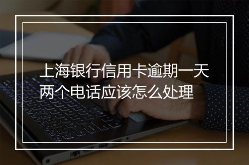 上海银行信用卡逾期一天两个电话应该怎么处理