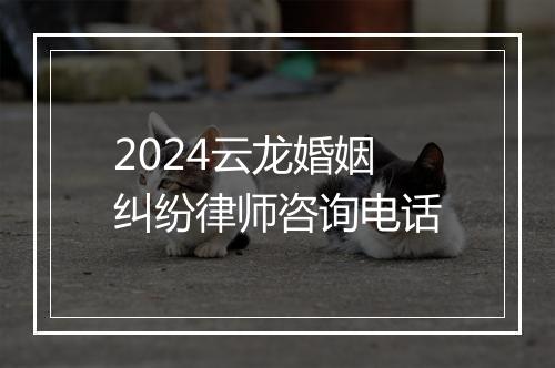 2024云龙婚姻纠纷律师咨询电话