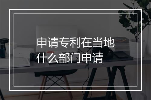 申请专利在当地什么部门申请