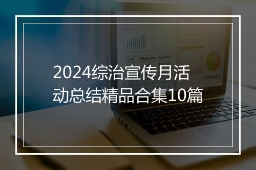 2024综治宣传月活动总结精品合集10篇