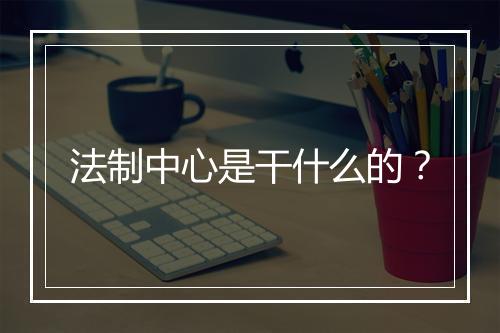 法制中心是干什么的？