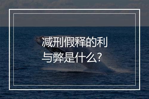 减刑假释的利与弊是什么?
