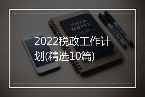 2022税政工作计划(精选10篇)