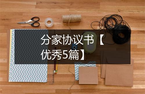 分家协议书【优秀5篇】