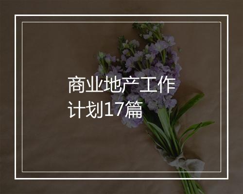 商业地产工作计划17篇