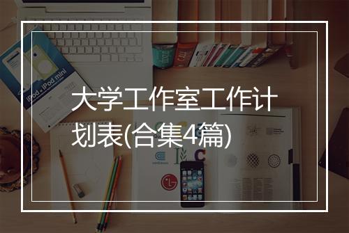 大学工作室工作计划表(合集4篇)