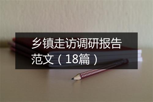 乡镇走访调研报告范文（18篇）