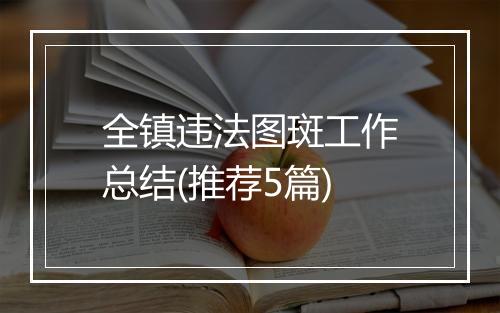 全镇违法图斑工作总结(推荐5篇)