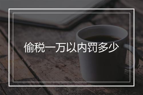 偷税一万以内罚多少