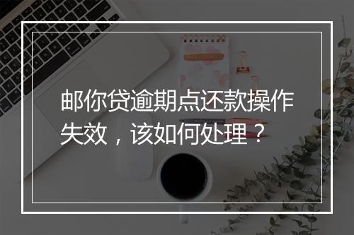 邮你贷逾期点还款操作失效，该如何处理？