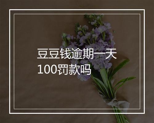 豆豆钱逾期一天100罚款吗