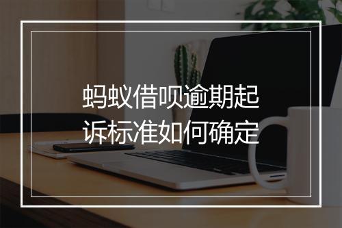 蚂蚁借呗逾期起诉标准如何确定