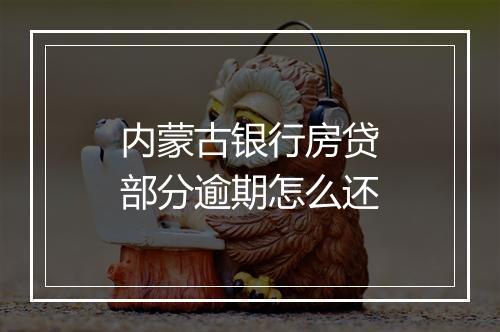 内蒙古银行房贷部分逾期怎么还
