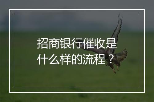 招商银行催收是什么样的流程？