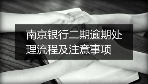 南京银行二期逾期处理流程及注意事项