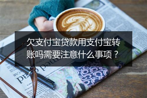 欠支付宝贷款用支付宝转账吗需要注意什么事项？
