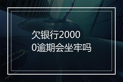 欠银行20000逾期会坐牢吗