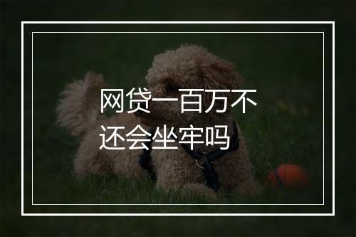 网贷一百万不还会坐牢吗