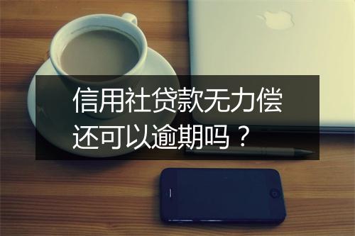 信用社贷款无力偿还可以逾期吗？