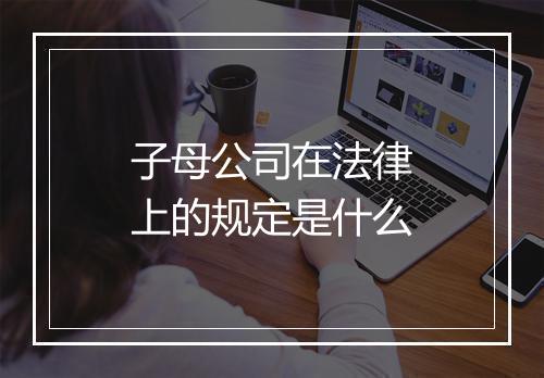 子母公司在法律上的规定是什么