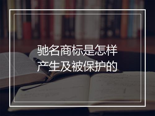 驰名商标是怎样产生及被保护的