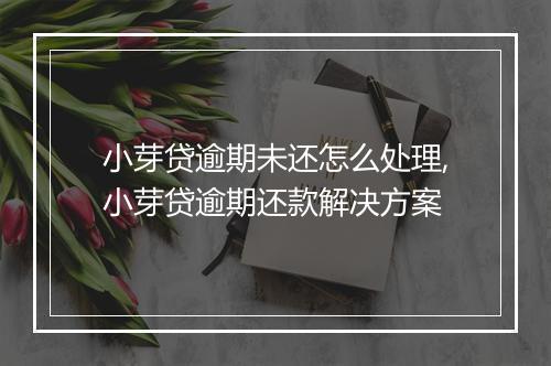 小芽贷逾期未还怎么处理,小芽贷逾期还款解决方案