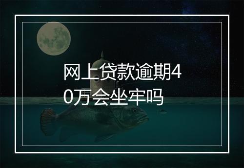 网上贷款逾期40万会坐牢吗