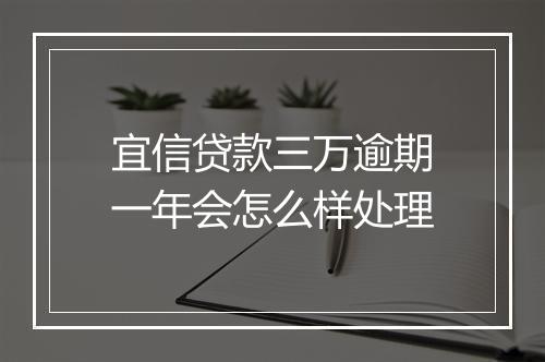 宜信贷款三万逾期一年会怎么样处理