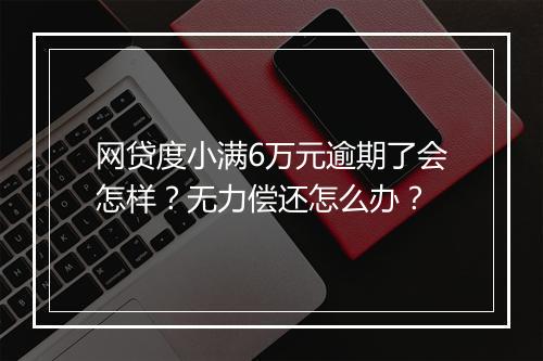 网贷度小满6万元逾期了会怎样？无力偿还怎么办？