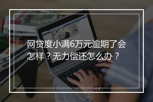 网贷度小满6万元逾期了会怎样？无力偿还怎么办？