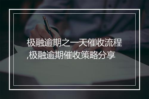 极融逾期之一天催收流程,极融逾期催收策略分享
