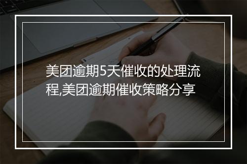 美团逾期5天催收的处理流程,美团逾期催收策略分享