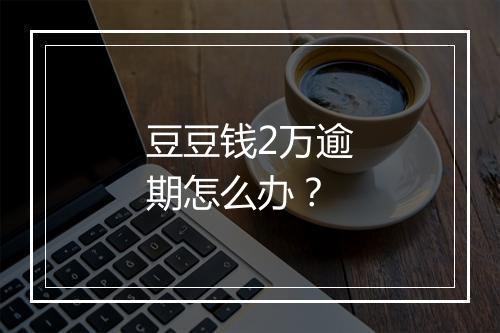 豆豆钱2万逾期怎么办？