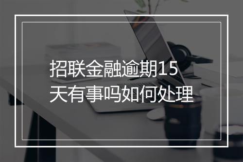 招联金融逾期15天有事吗如何处理