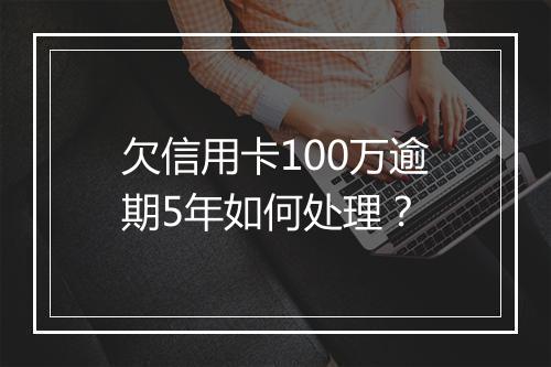 欠信用卡100万逾期5年如何处理？