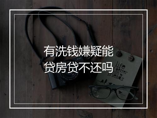 有洗钱嫌疑能贷房贷不还吗