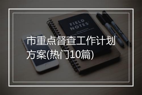 市重点督查工作计划方案(热门10篇)