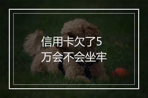 信用卡欠了5万会不会坐牢