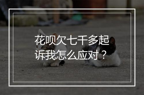 花呗欠七千多起诉我怎么应对？