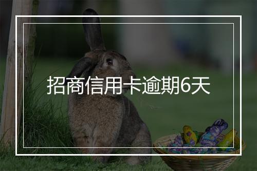 招商信用卡逾期6天